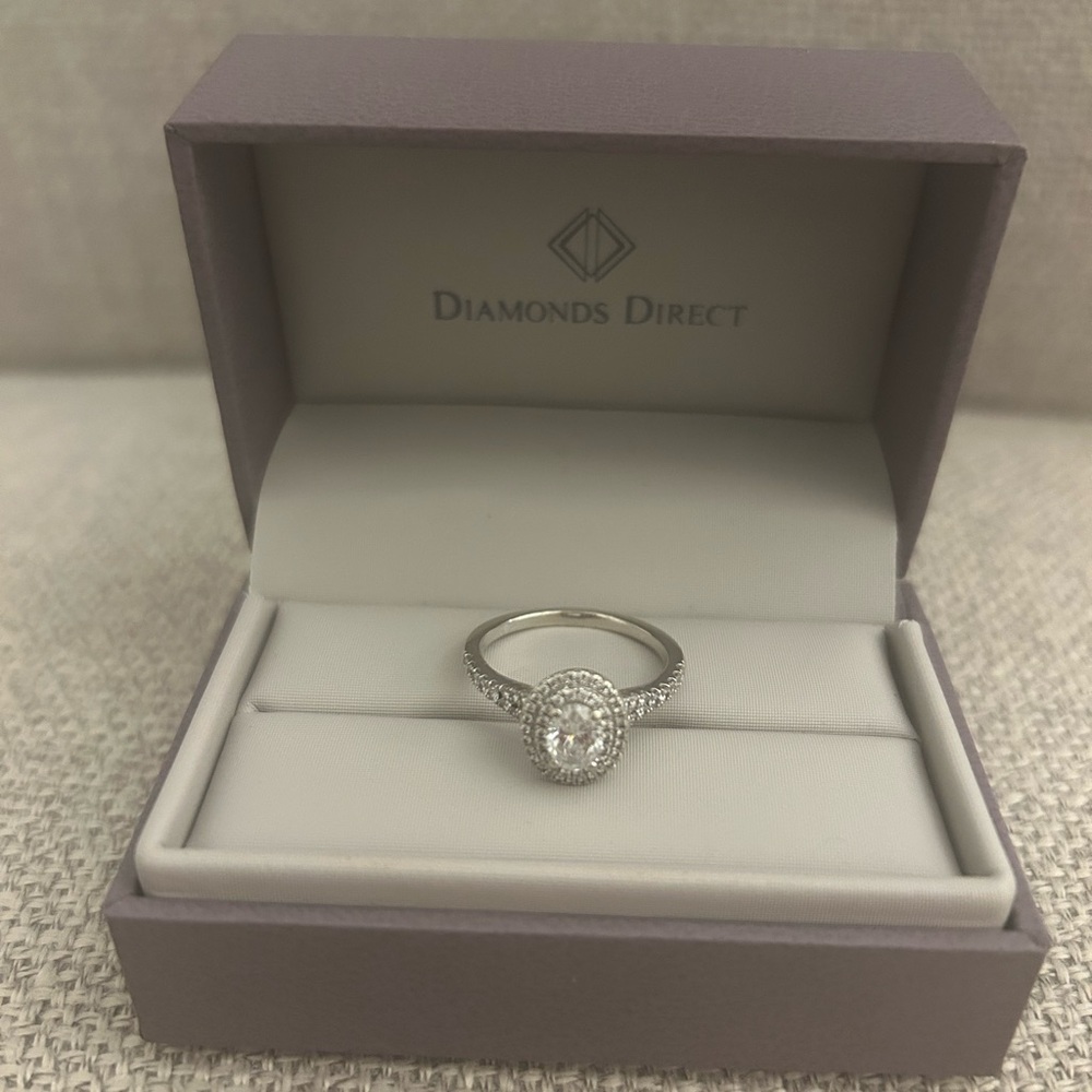 Oval Cut 0.53 Carat Diamonds Direct Engagement Ring